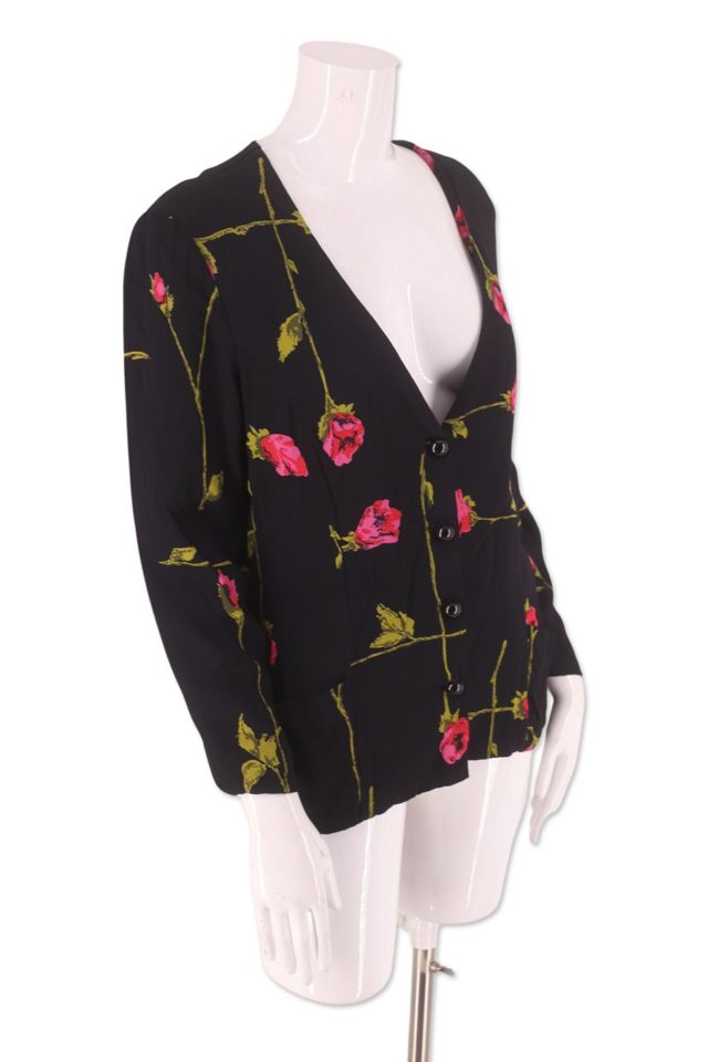 1990s Betsey Johnson Rose Print Jacket Selected By Ritual Vintage #1