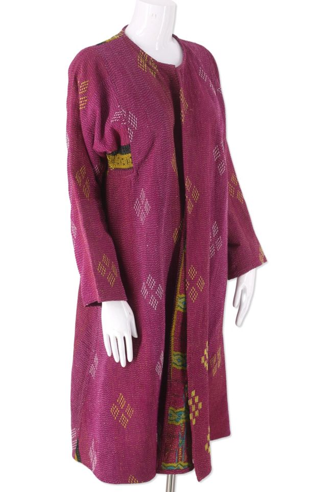 Vintage Handmade Kantha Duster Coat Selected By Ritual Vintage #1
