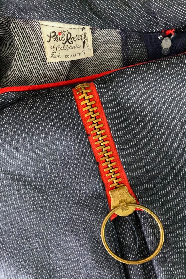 1970s Stretch Denim Skirt With Bold Zipper Selected By Ritual Vintage #3