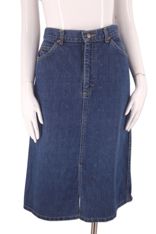 1980s Lee Denim High Waisted Skirt Selected By Ritual Vintage