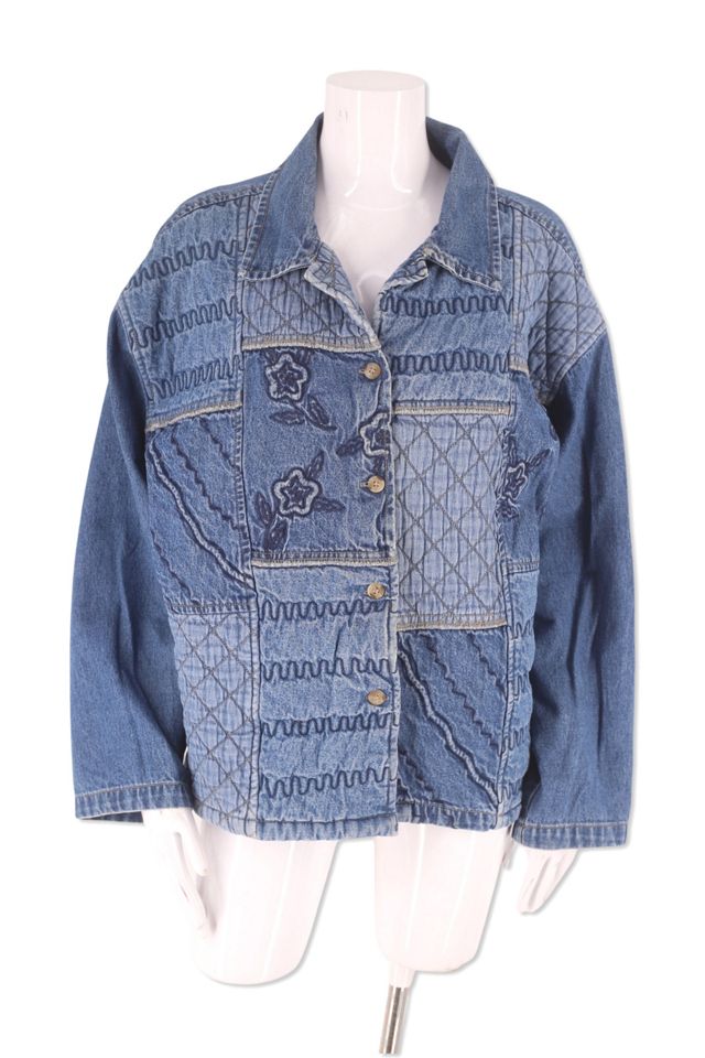 1990s Quilted Denim Chore Jacket Selected By Ritual Vintage