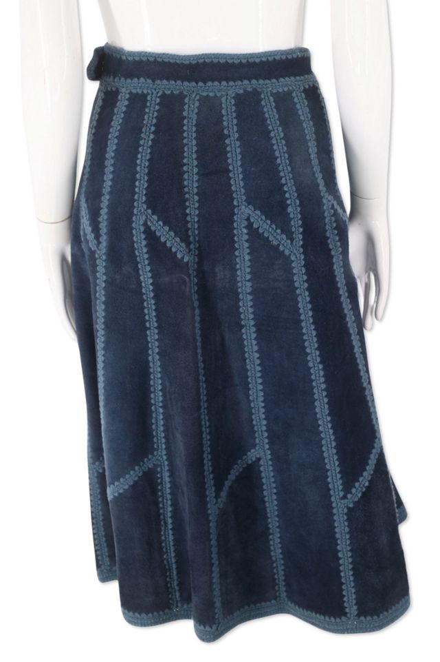 1970s Suede And Crochet High Waisted Skirt Selected By Ritual Vintage #3