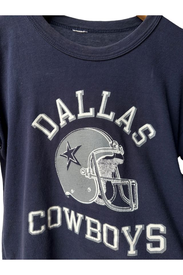 Vintage 1980's Dallas Cowboys Cropped T-Shirt Selected By Vintage Warrior