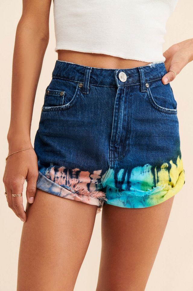 One Teaspoon Paint Dipped High-Rise Shorts #2