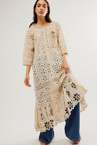 Magnolia Pearl Eyelet Distressed Dress