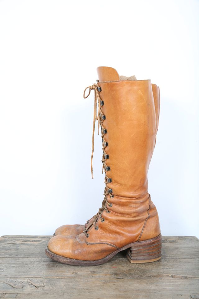 Free People Vintage '70s Frye Tall Boots in Brown