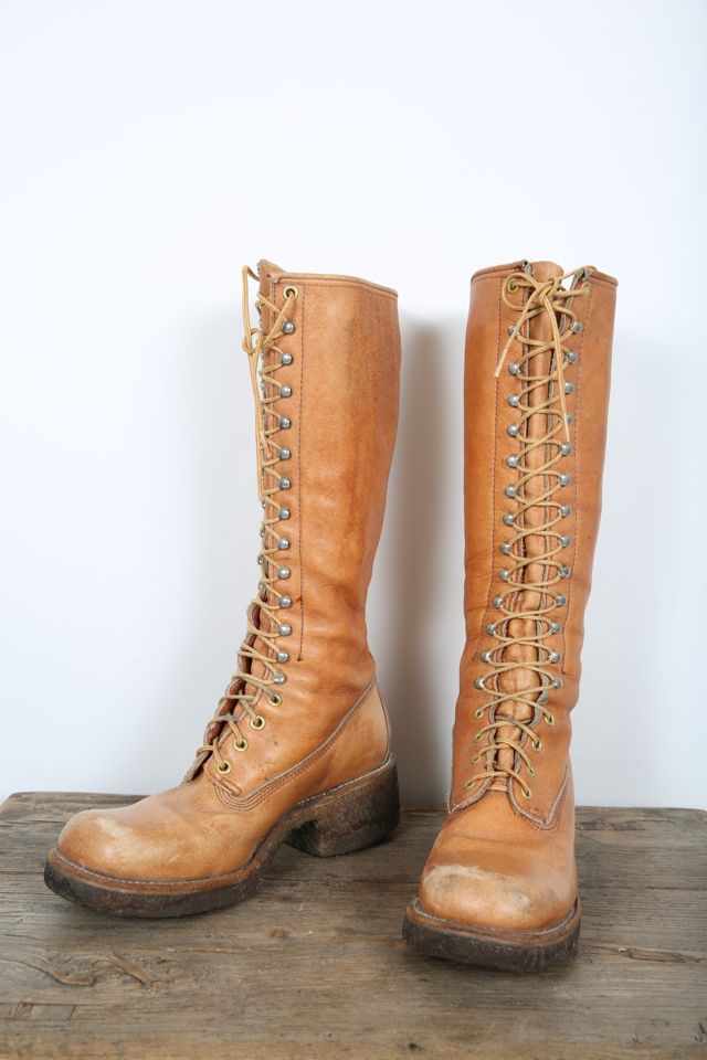 Free People Vintage Frye Cowboy Boots in Brown