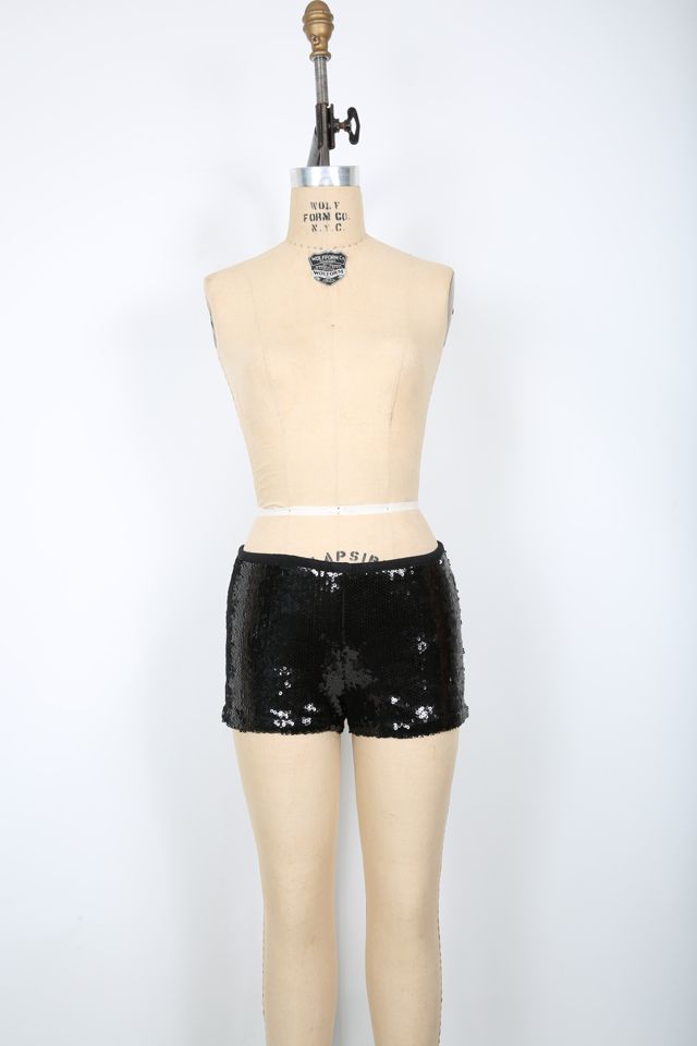 Y2K Black Sequin Shorts Selected by Love Rocks Vintage