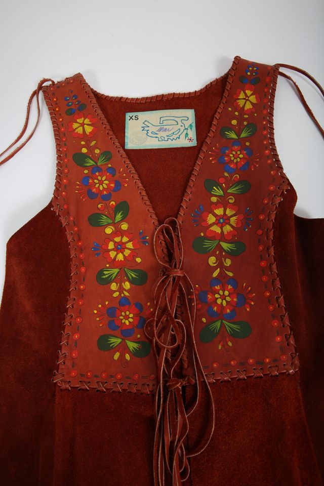 70s Vintage Char Handpainted Long Vest Selected by Love Rocks