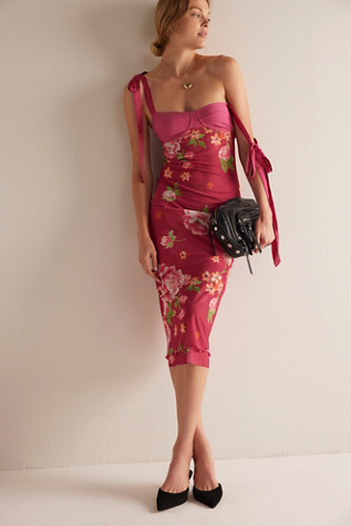 Printed Got Glam Midi Slip Dress
