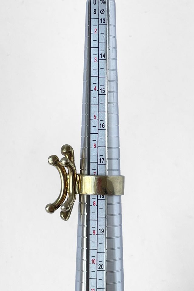 Vintage Mid-Century Brass Abstract Statement Ring Selected by MARMALADE #3