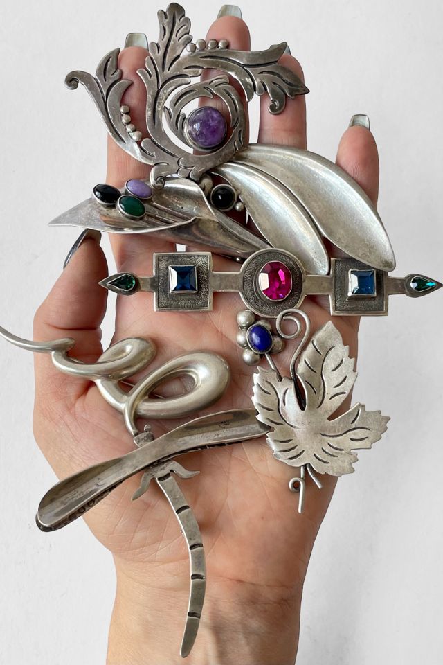 Vintage Mid-Century Sterling Silver Dragonfly Pin Selected by MARMALADE #3