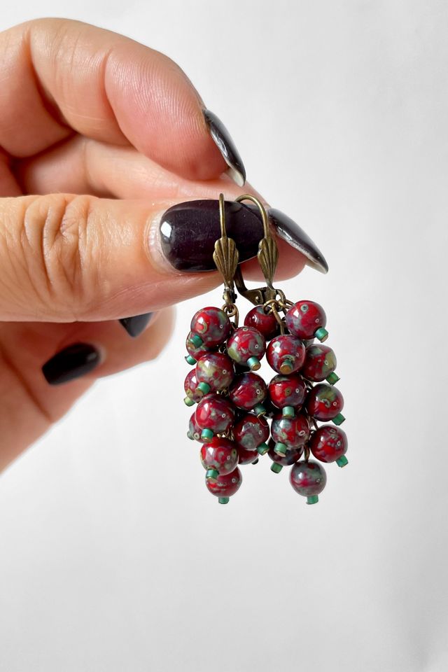40s Glass Bead Cluster Earrings Selected by MARMALADE #1