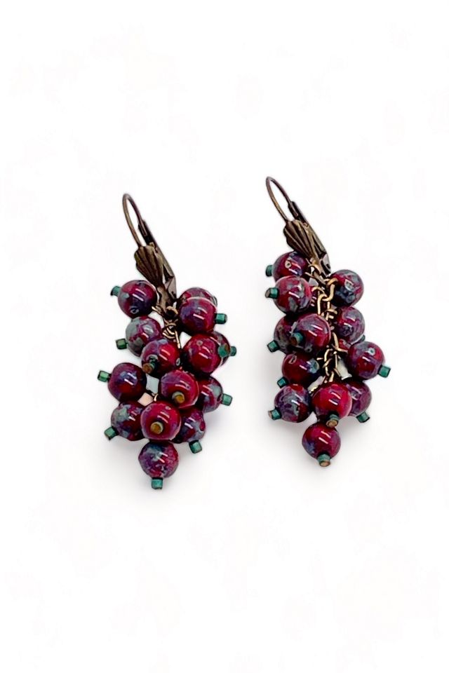 40s Glass Bead Cluster Earrings Selected by MARMALADE #3