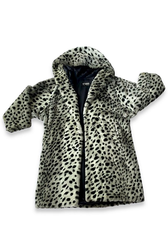 Free people faux on sale fur leopard coat