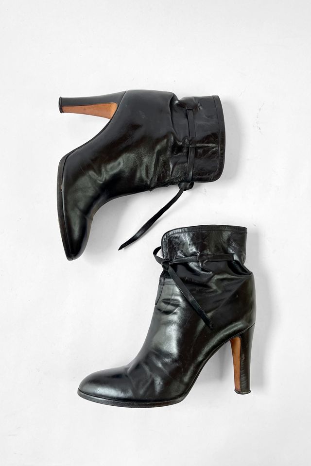 Vintage 70s Disco Ankle Tie Boots Selected by MARMALADE Free People