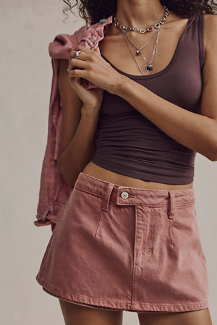 We The Free Gallivanting Peekaboo Skort at Free People in Pink, Size: 25