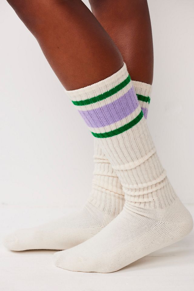 Retro Stripe Knee High Socks #1