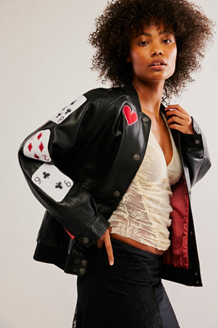 FP x Magg's Rags Loves A Game Bomber Jacket | Free People