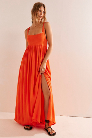 Look My Way Maxi by free-est at Free People in Scarlet Ibis, Size: XS