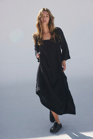 Robe Noire Moulante Free People Premonitions - Taille XS, Style Mini épaule Dénudée