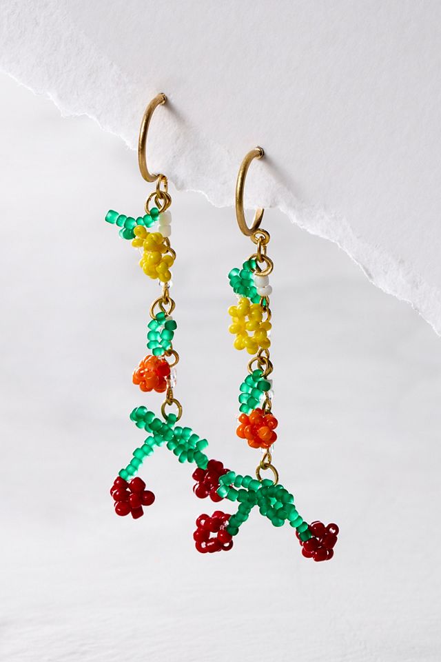 Beads hot sale hanging earrings