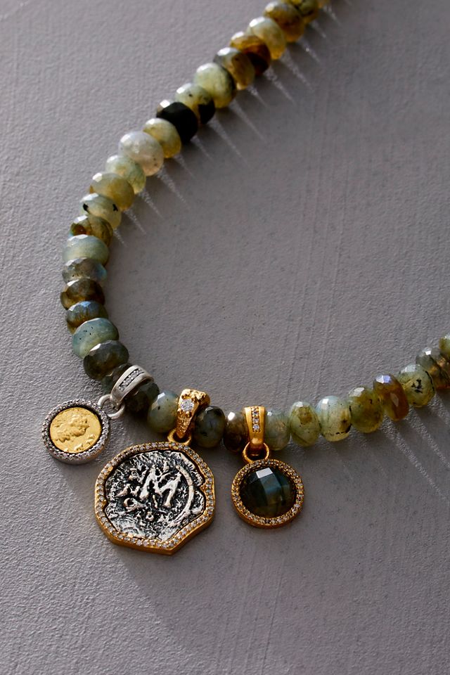 Tat2 Labradorite Rondelle Necklace #1