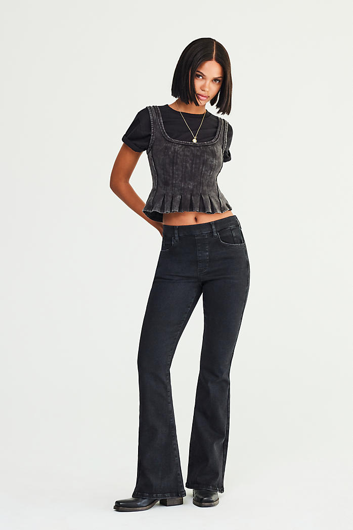 CRVY Infinite Stretch Pull-On Flare Jeans