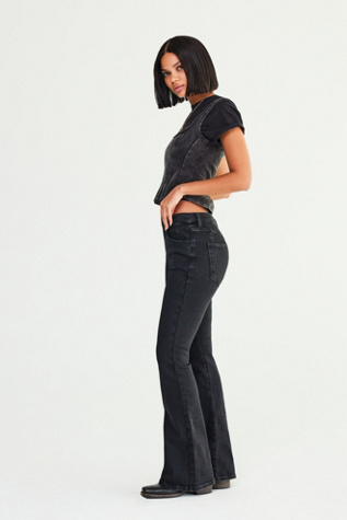 CRVY Infinite Stretch Pull-On Flare Jeans by We The Free at Free People in Black, Size: 2XL