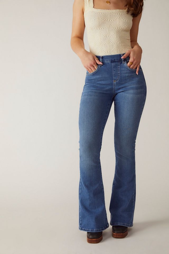 Free People CRVY Infinite Stretch Pull-On Flare Jeans. 4