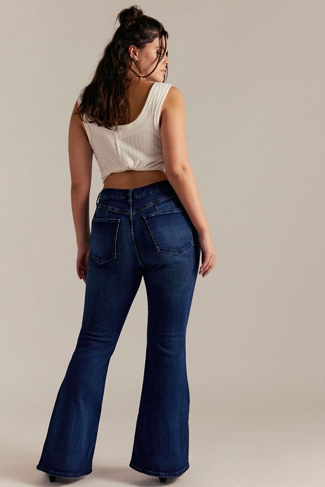 CRVY Infinite Stretch Pull-On Flare Jeans #1