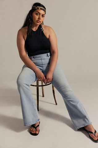 CRVY Infinite Stretch Pull-On Flare Jeans