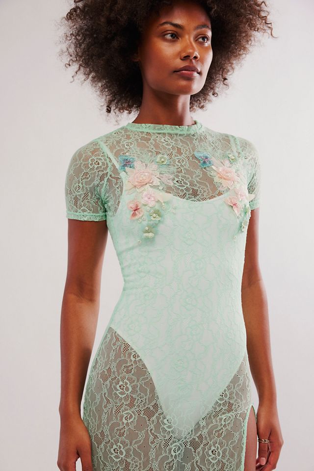 The Lace Applique Maxi Dress #2