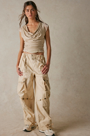 We The Free Everglades Utility Trousers at Free People in Wet Plaster, Size: XS