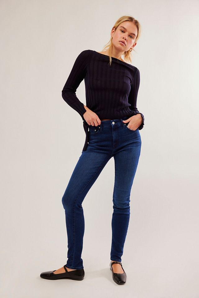 Mother The Looker Skimp Jean in Dark Wash - Ambiance Boutique