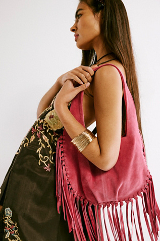 Riley Fringe Bag by FP Collection at Free People in Sangria Sunset