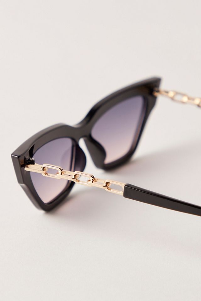 Chained Down Cateye Oversized Sunglasses #3