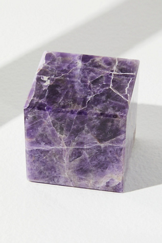 b, halfmoon Medium Square Crystal by Halfmoon Yoga at Free People in Amethyst