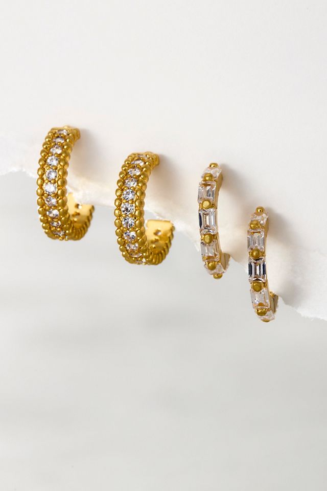 Small gold hot sale plated hoops