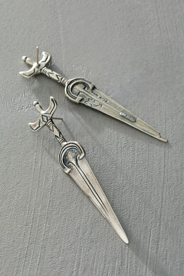 Alkemie Sterling Silver Sword Earrings #1