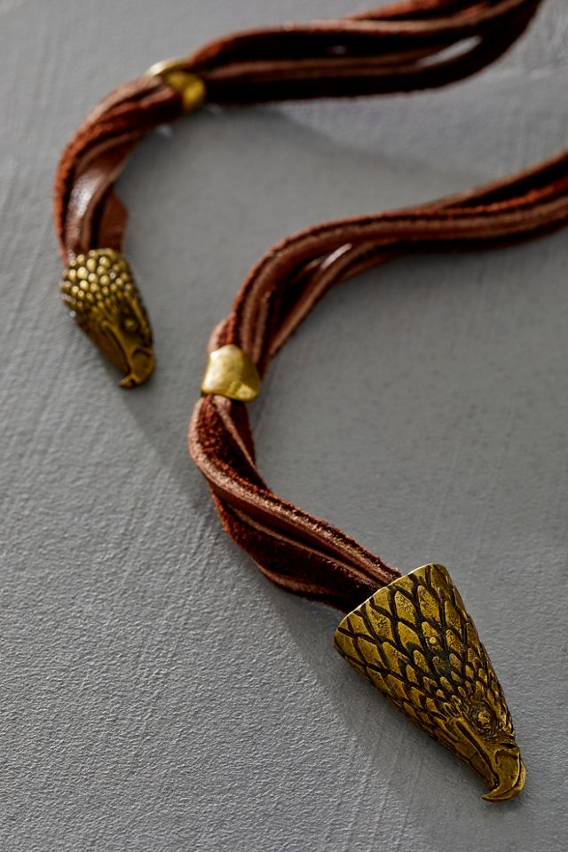 Collier en cuir Hawk Alkemie #1