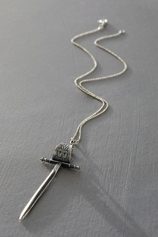 Sterling silver sword on sale pendant