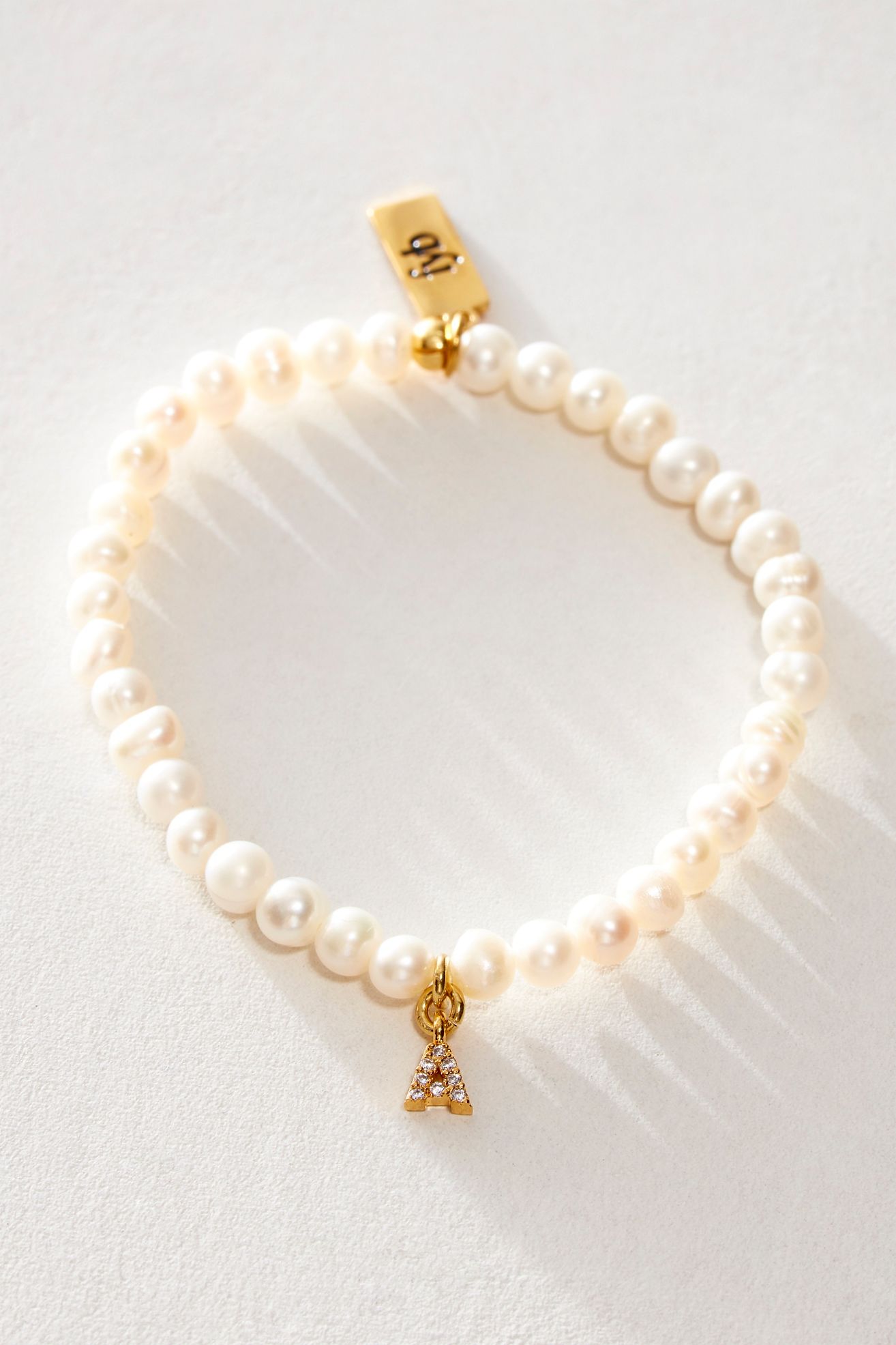 FYB Gold Pearl Identity Bracelet