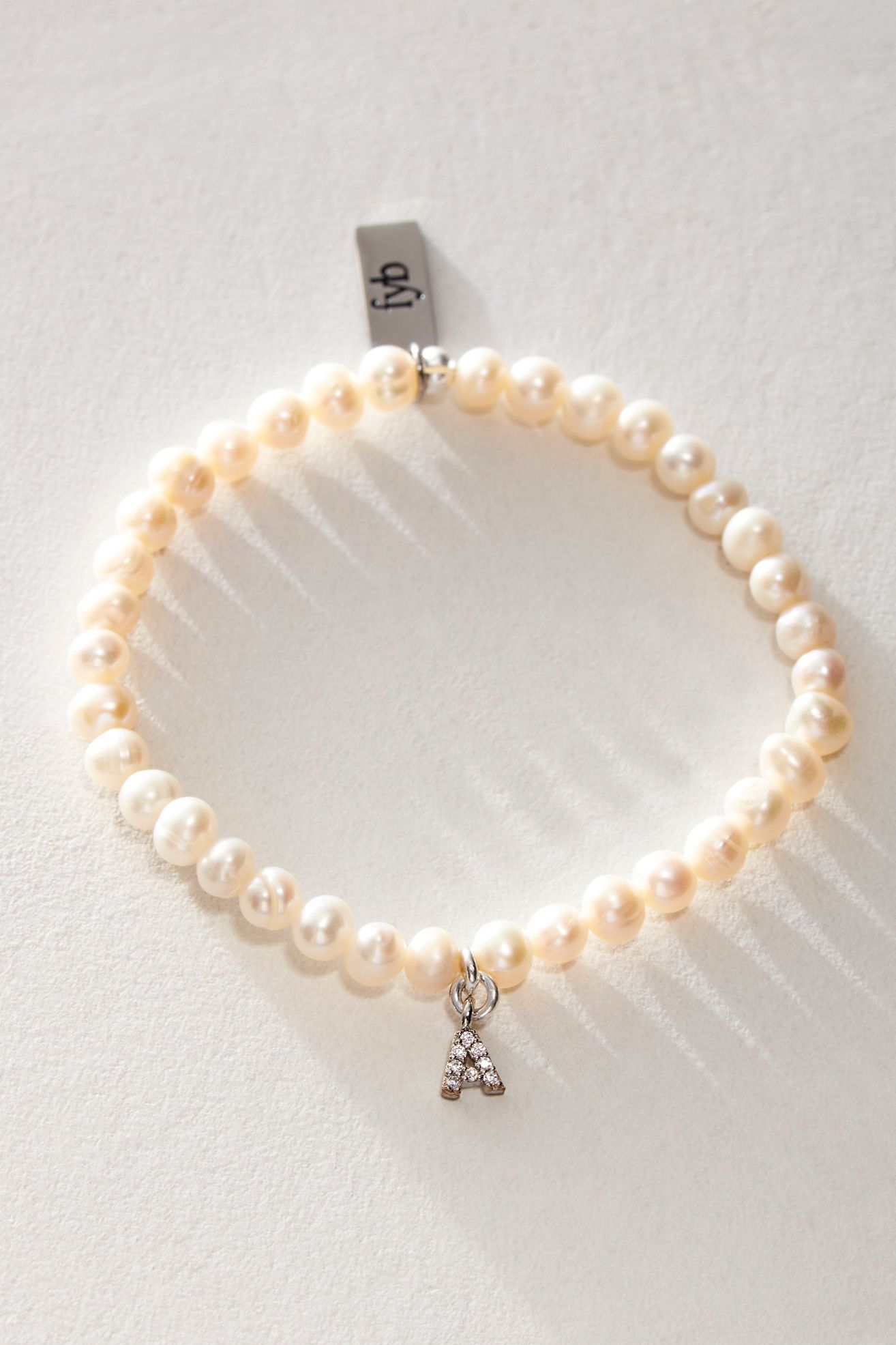 FYB Silver Pearl Identity Bracelet