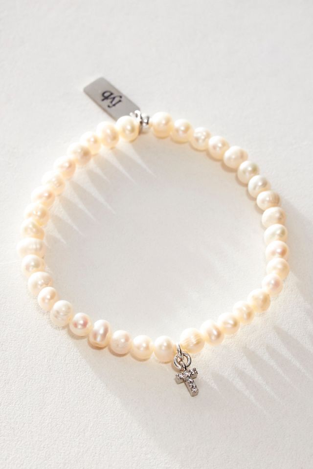 FYB Silver Pearl Identity Bracelet #1