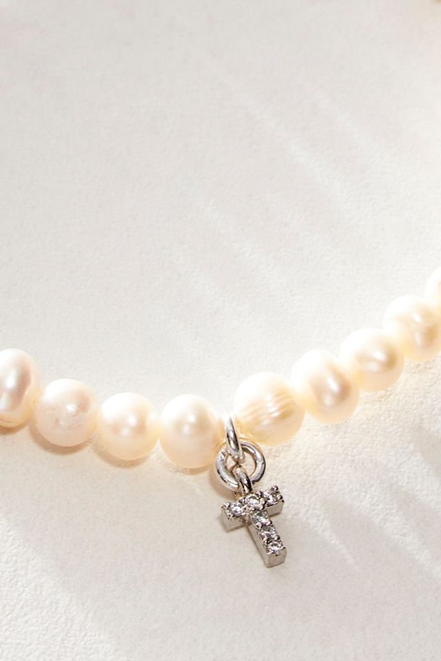FYB Silver Pearl Identity Bracelet #2