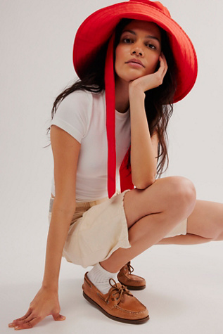 Shoreline Bucket Hat at Free People in Tomato