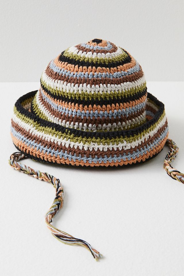 Mabel Stripe Tie Bucket Hat Free People UK