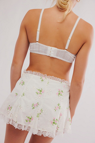 Женская юбка For Love & Lemons Kinsley Mini, цвет: Белый — фото 2