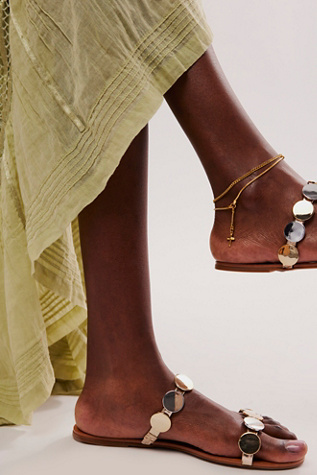 Sandales Free People Taille 8 Argent Métallisé - Style Clog